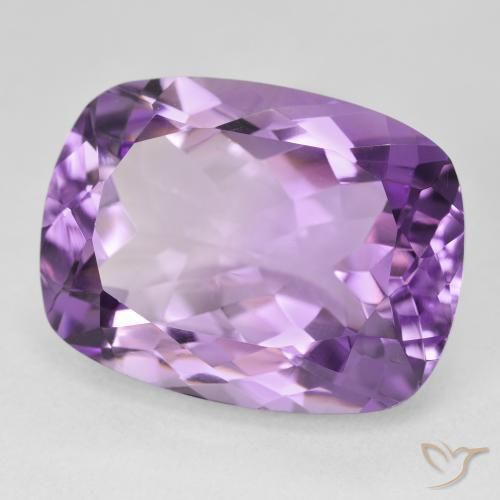 19.70 ct Violet Amethyst Stone, Natural Amethyst in Cushion-Cut Shape for Sale