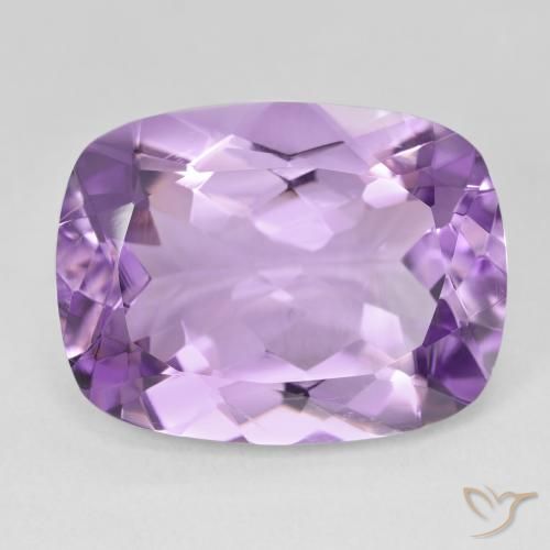 17.03ct Natural Medium Pink Violet Amethyst, Cushion, VVS