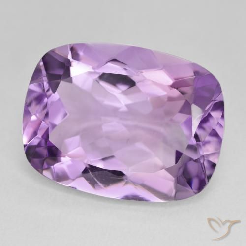 17.03 ct Violet Amethyst Stone, Natural Amethyst in Cushion-Cut Shape for Sale