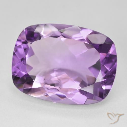16.52 ct Violet Amethyst Stone, Natural Amethyst in Cushion-Cut Shape for Sale