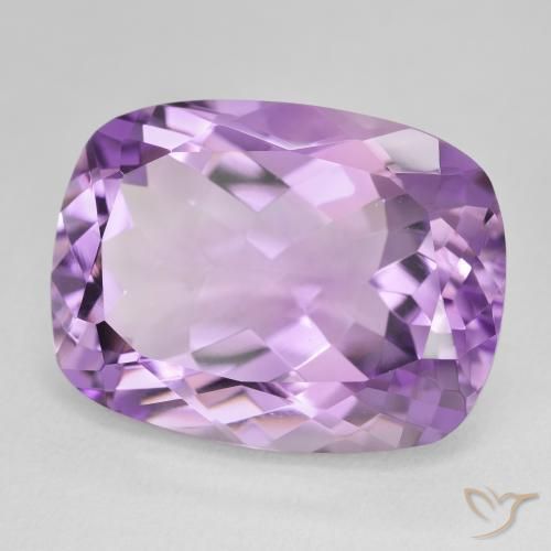 18.75 ct Violet Amethyst Stone, Natural Amethyst in Cushion-Cut Shape for Sale