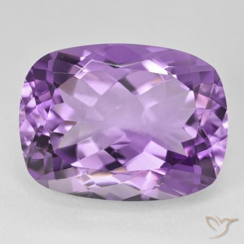 19.73ct Natural Deep Violet Amethyst, Cushion, VS