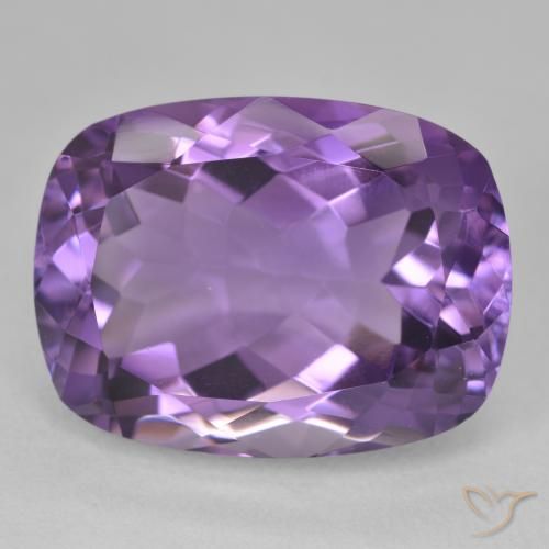 20.86ct Natural Medium Violet Amethyst, Cushion, VVS