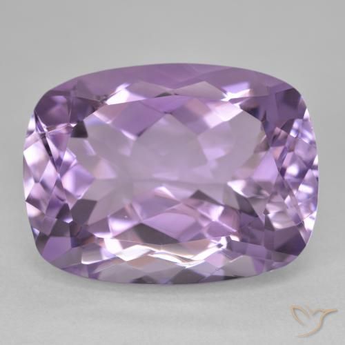 19.50ct Natural Light-Medium Violet Amethyst, Cushion, VVS