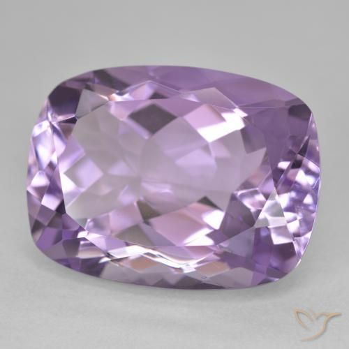 19.50 ct Violet Amethyst Stone, Natural Amethyst in Cushion-Cut Shape for Sale