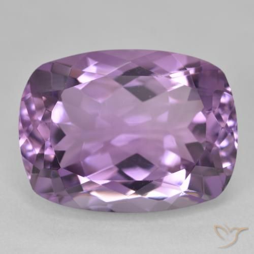 19.45ct Natural Light-Medium Violet Amethyst, Cushion, VVS