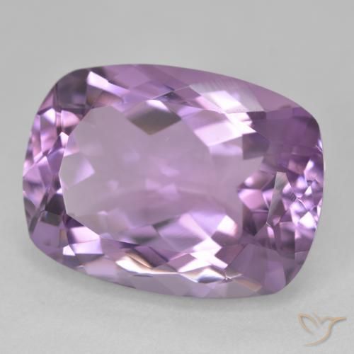 19.45 ct Violet Amethyst Stone, Natural Amethyst in Cushion-Cut Shape for Sale
