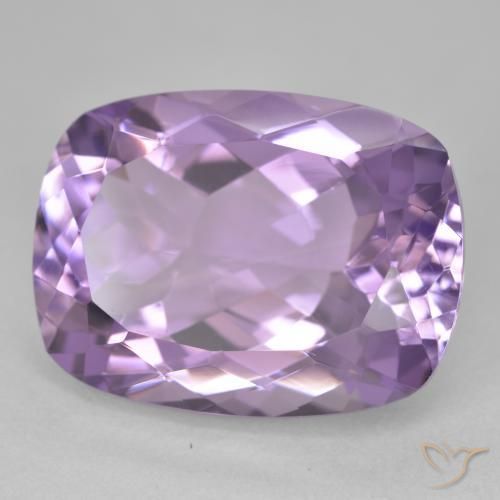 20.24 ct Violet Amethyst Stone, Natural Amethyst in Cushion-Cut Shape for Sale