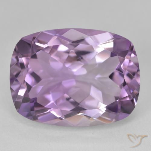 18.25ct Natural Light-Medium Violet Amethyst, Cushion, VVS