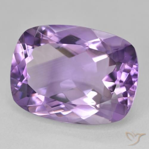 18.16 ct Violet Amethyst Stone, Natural Amethyst in Cushion-Cut Shape for Sale