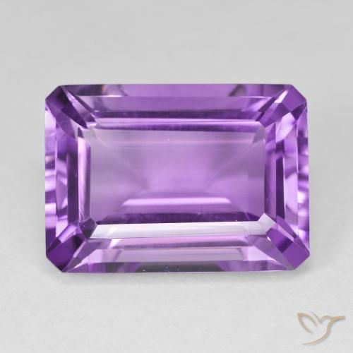 15.32ct Natural Vivid Violet Amethyst, Emerald Cut, VVS-VS