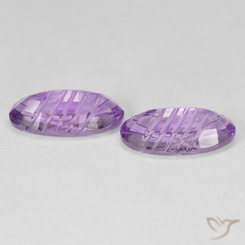Amethyst Gemstones in 10.1 x 6.1 mm Size for Sale, Amethyst Stones in Medium Purplish Violet Color