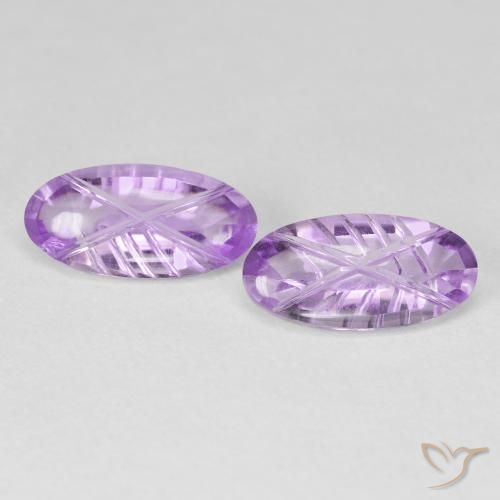 3.46ctw Natural Bright Pinkish Violet Amethyst, Oval, Transparent