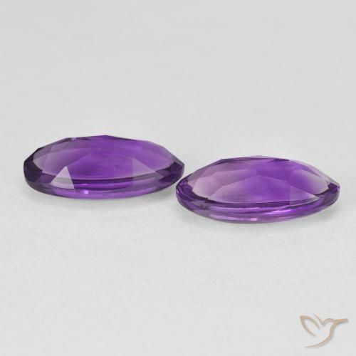 Amethyst Gemstones in 10.1 x 5 mm Size for Sale, Amethyst Stones in Intense Violet Color