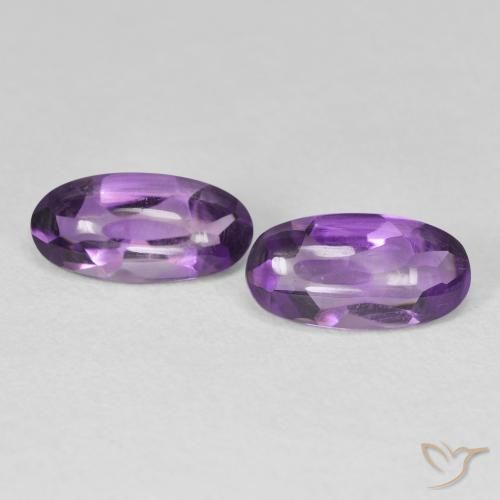 2.49ctw Natural Intense Violet Amethyst, Oval, Transparent