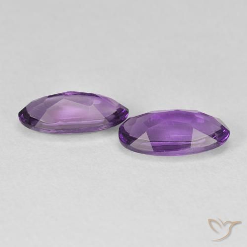 Amethyst Gemstones in 10 x 5.1 mm Size for Sale, Amethyst Stones in Intense Violet Color