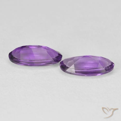 Amethyst Gemstones in 10 x 5 mm Size for Sale, Amethyst Stones in Medium Violet Color