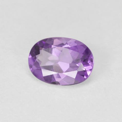 0.67 ct Violet Amethyst Stone, Natural Amethyst in Oval Facet Shape for Sale
