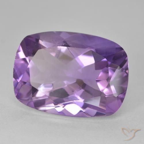 12.04 ct Violet Amethyst Stone, Natural Amethyst in Cushion-Cut Shape for Sale