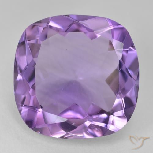 17.69ct Natural Medium Violet Amethyst, Cushion, VVS
