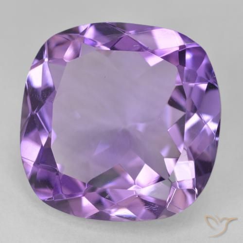 17.69 ct Violet Amethyst Stone, Natural Amethyst in Cushion-Cut Shape for Sale