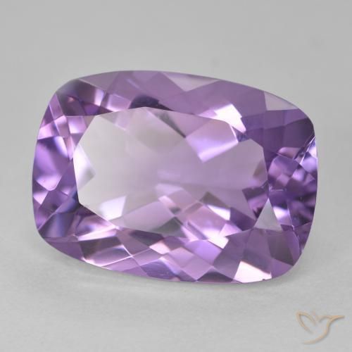 12.90 ct Violet Amethyst Stone, Natural Amethyst in Cushion-Cut Shape for Sale