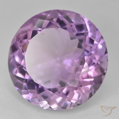 26.47 ct Violet Amethyst Stone, Natural Amethyst in Round Facet Shape for Sale