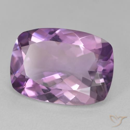 10.91 ct Violet Amethyst Stone, Natural Amethyst in Cushion-Cut Shape for Sale