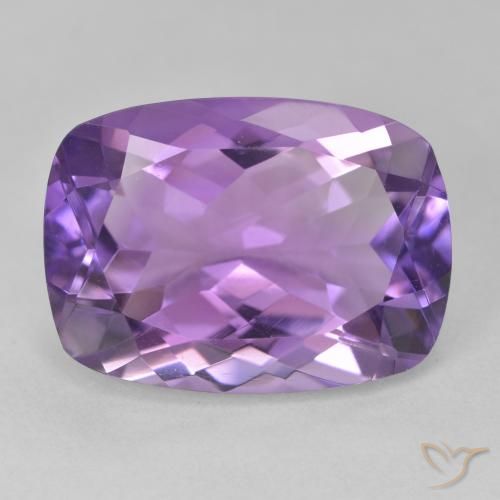 12.36ct Natural Medium Violet Amethyst, Cushion, VVS