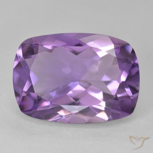 12.17 ct Violet Amethyst Gemstone, Amethyst Gem in Cushion-Cut Shape for Sale.