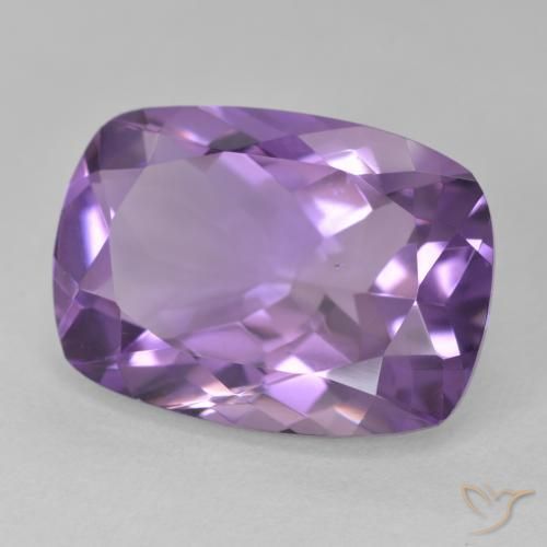 12.17 ct Violet Amethyst Stone, Natural Amethyst in Cushion-Cut Shape for Sale