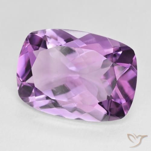 11.76 ct Violet Amethyst Stone, Natural Amethyst in Cushion-Cut Shape for Sale