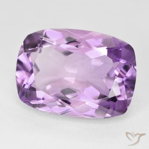12.72 ct Violet Amethyst Stone, Natural Amethyst in Cushion-Cut Shape for Sale