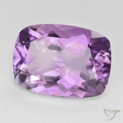 13.17 ct Violet Amethyst Stone, Natural Amethyst in Cushion-Cut Shape for Sale