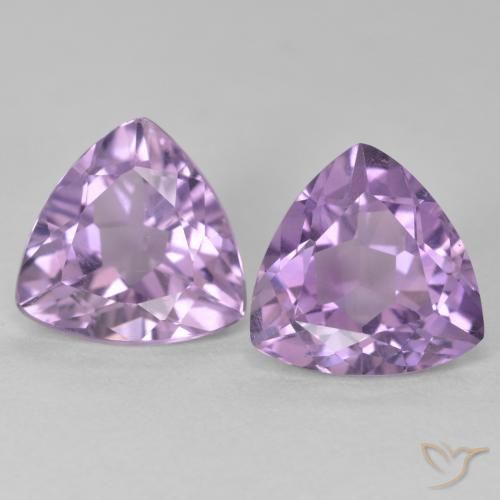 5.78ctw Natural Pinkish Violet Amethyst, Trillion, VS