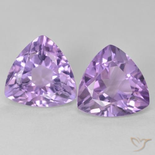 5.73ctw Natural Medium Violet Amethyst, Trillion, VS