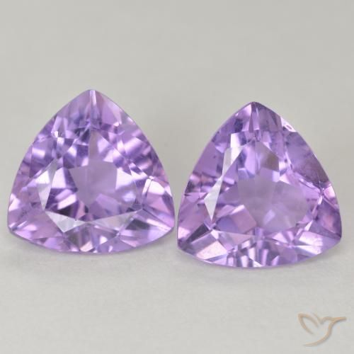 5.55ctw Natural Medium Violet Amethyst, Trillion, VS