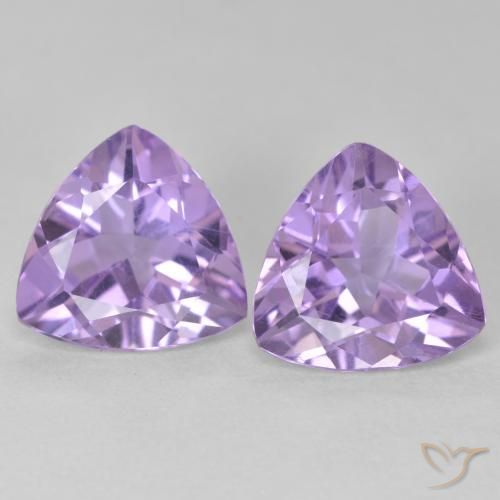 5.30ctw Natural Medium Violet Amethyst, Trillion, VS