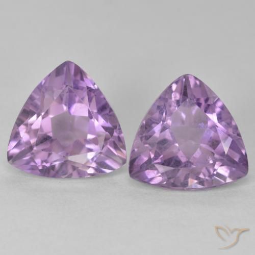5.68ctw Natural Pinkish Violet Amethyst, Trillion, VS