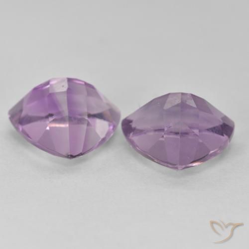 Amethyst Gemstones in 10 x 10 mm (calibrated) Size for Sale, Amethyst Stones in Pinkish Violet Color