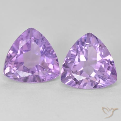 5.94ctw Natural Medium Violet Amethyst, Trillion, VS