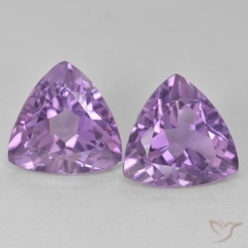 5.65ctw Natural Medium Violet Amethyst, Trillion, VS