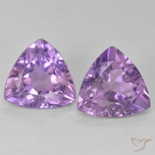 5.50ctw Natural Iris Violet Amethyst, Trillion, VS