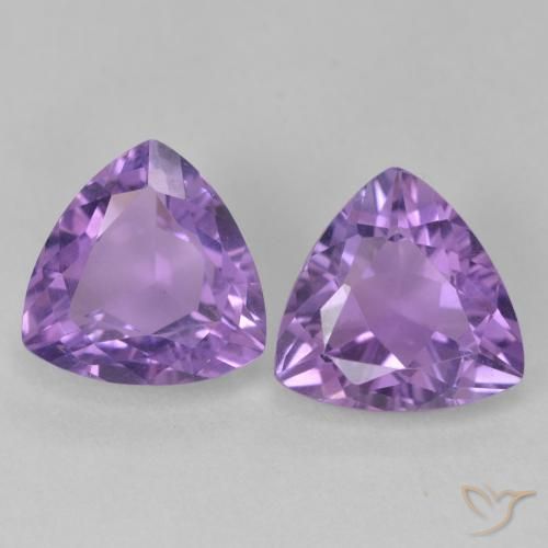 5.58ctw Natural Medium Violet Amethyst, Trillion, VS
