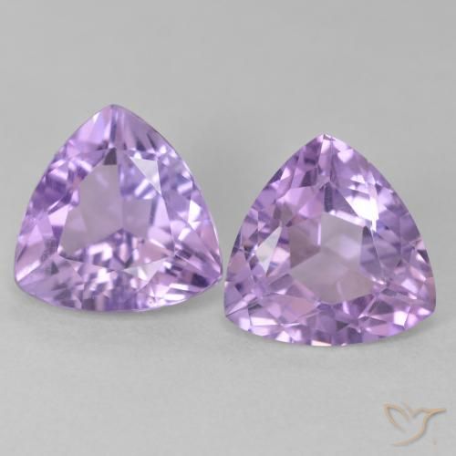 5.45ctw Natural Pinkish Iris Violet Amethyst, Trillion, VS