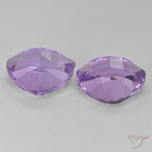 Amethyst Gemstones in 10 x 10 mm (calibrated) Size for Sale, Amethyst Stones in Pinkish Iris Violet Color