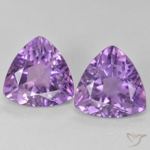 5.57ctw Natural Medium Violet Amethyst, Trillion, VS
