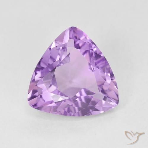 2.68ct Natural Medium Pink Violet Amethyst, Trillion, VVS-VS