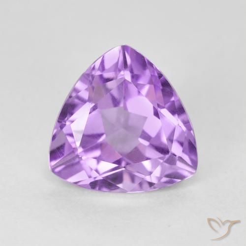3.02ct Natural Medium Violet Amethyst, Trillion, VVS-VS