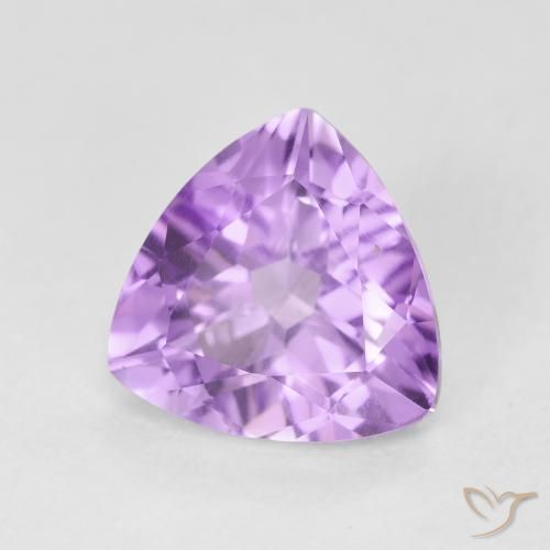 2.75 ct Violet Amethyst Stone, Natural Amethyst in Trillion Facet Shape for Sale